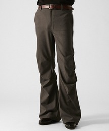 【CLEL】Grace Cloth 3D Tuck Flare Pants / グレイスクロス 3Dタックフレアパンツ