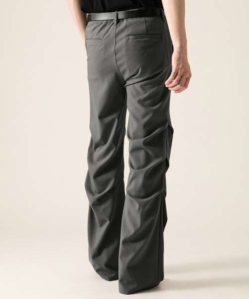 CLEL(クレイル)の「【CLEL】Grace Cloth 3D Tuck Flare Pants / グレイスクロス 3Dタックフレアパンツ(スラックス・メンズ・ダークウッド/グレー/ブラック・XS/S/M/L)」の16枚目の写真