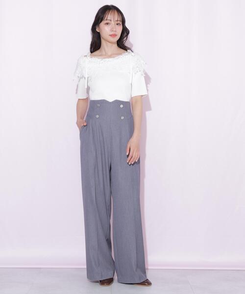 JILL by JILL STUART（ジルバイジルスチュアート）の「ビスチェディティールワイドパンツ（その他パンツ・レディース・ネイビー/グレー・MEDIUM/SMALL）」の15枚目の写真