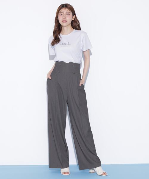 JILL by JILL STUART（ジルバイジルスチュアート）の「ビスチェディティールワイドパンツ（その他パンツ・レディース・ネイビー/グレー・MEDIUM/SMALL）」の16枚目の写真