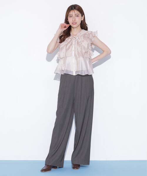 JILL by JILL STUART（ジルバイジルスチュアート）の「ビスチェディティールワイドパンツ（その他パンツ・レディース・ネイビー/グレー・MEDIUM/SMALL）」の18枚目の写真