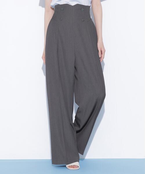 JILL by JILL STUART（ジルバイジルスチュアート）の「ビスチェディティールワイドパンツ（その他パンツ・レディース・ネイビー/グレー・MEDIUM/SMALL）」の20枚目の写真