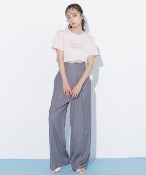JILL by JILL STUART（ジルバイジルスチュアート）の「ビスチェディティールワイドパンツ（その他パンツ・レディース・ネイビー/グレー・MEDIUM/SMALL）」の3枚目の写真