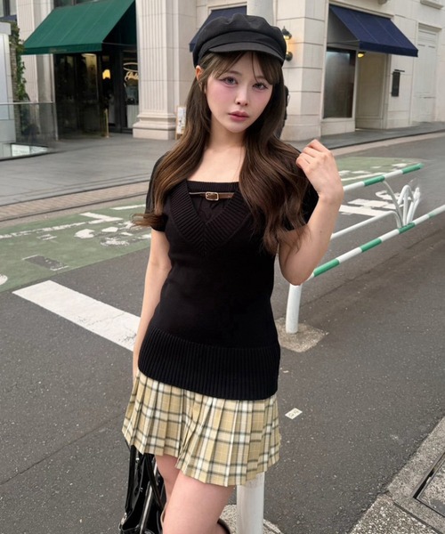 one after another NICE CLAUP(ワンアフターアナザーナイスクラップ)の「【Nono企画】2枚セットドッキングミニワンピース(その他小物・レディース・アイボリー/ブラック/グレー・FREE)」の20枚目の写真