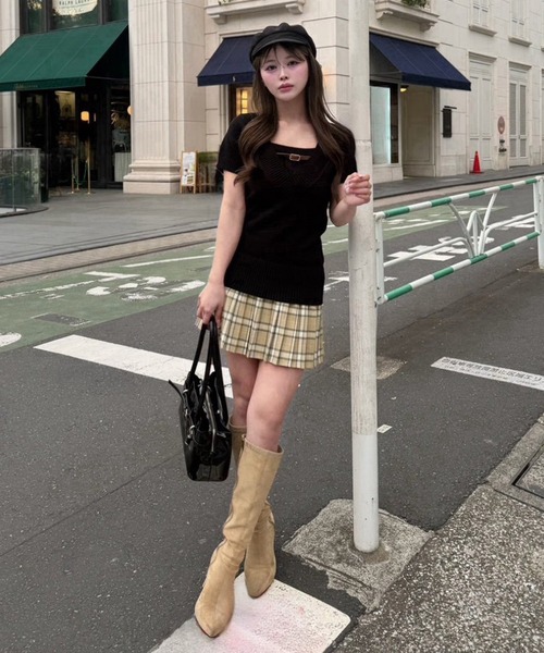 one after another NICE CLAUP(ワンアフターアナザーナイスクラップ)の「【Nono企画】2枚セットドッキングミニワンピース(その他小物・レディース・アイボリー/ブラック/グレー・FREE)」の17枚目の写真