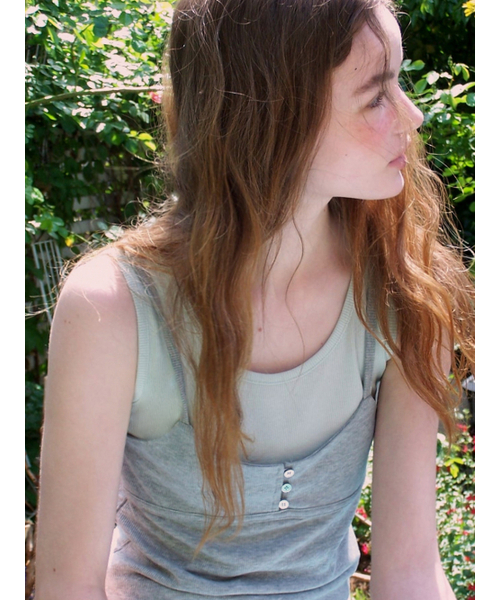 ETMON(エトモン)の「Color Layered Ribbed Top, Melange Grey(Tシャツ/カットソー・レディース・その他・F)」の4枚目の写真