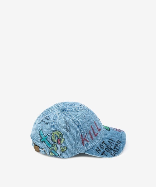 ROYAL FLASH(ロイヤルフラッシュ)の「guernika/ゲルニカ/HAND PAINTED CAP/Denim(キャップ・メンズ・インディゴブルー・FREE)」の5枚目の写真