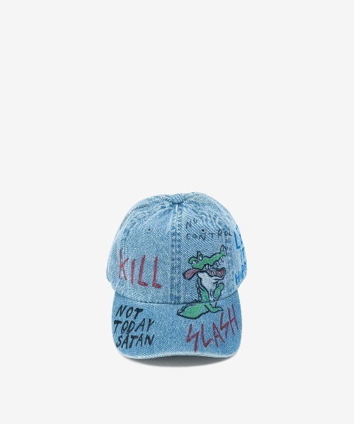 ROYAL FLASH(ロイヤルフラッシュ)の「guernika/ゲルニカ/HAND PAINTED CAP/Denim(キャップ・メンズ・インディゴブルー・FREE)」の4枚目の写真