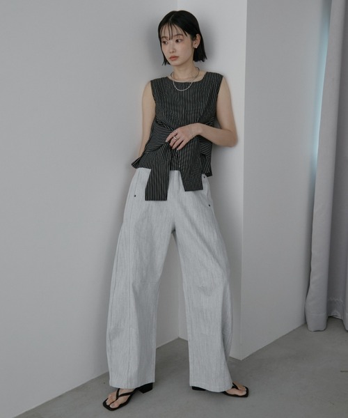 Aunt Marie's（アントマリーズ）の「メランジカーブワイドパンツ（その他パンツ・レディース・ホワイト/ブラック・MEDIUM/LARGE）」の20枚目の写真