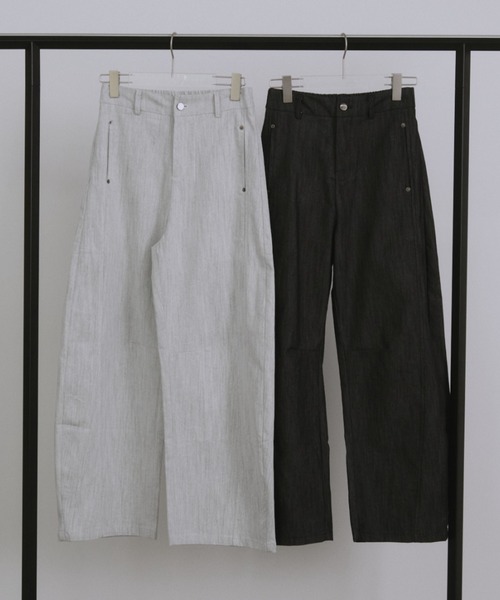 Aunt Marie's（アントマリーズ）の「メランジカーブワイドパンツ（その他パンツ・レディース・ホワイト/ブラック・MEDIUM/LARGE）」の10枚目の写真
