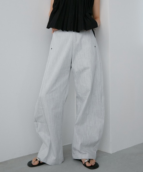 Aunt Marie's（アントマリーズ）の「メランジカーブワイドパンツ（その他パンツ・レディース・ホワイト/ブラック・MEDIUM/LARGE）」の12枚目の写真