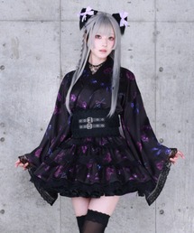 ハイウエストエンブレムボタン付きフリルパンツ（その他パンツ