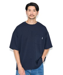 \速乾・UVカット/ライトソフトジャージーポケット付きワイド半袖Tシャツ