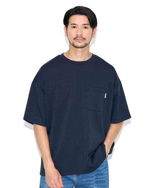 coca(coca)(コカ)の「\速乾・UVカット/ライトソフトジャージーポケット付きワイド半袖Tシャツ(Tシャツ/カットソー・メンズ・ホワイト/ネイビー/ライトグリーン/ライトグレー・L/XL/M)」の4枚目の写真