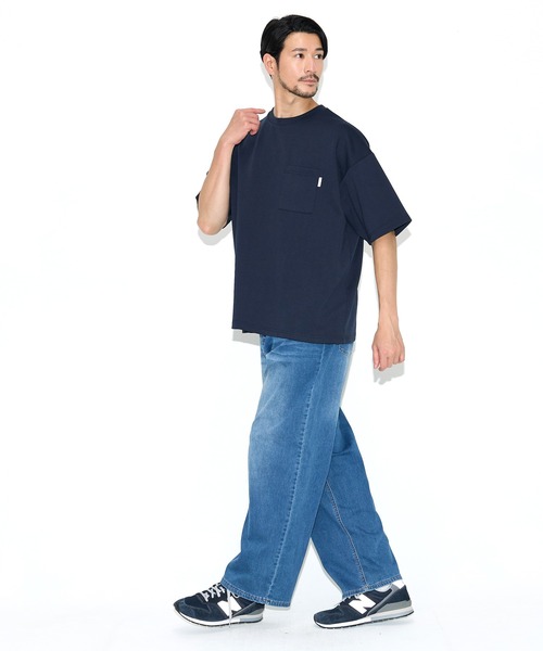 coca(coca)(コカ)の「\速乾・UVカット/ライトソフトジャージーポケット付きワイド半袖Tシャツ(Tシャツ/カットソー・メンズ・ホワイト/ネイビー/ライトグリーン/ライトグレー・L/XL/M)」の11枚目の写真