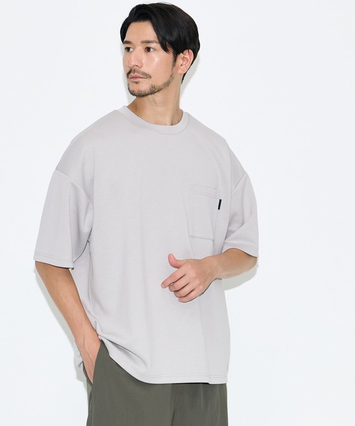 coca(coca)(コカ)の「\速乾・UVカット/ライトソフトジャージーポケット付きワイド半袖Tシャツ(Tシャツ/カットソー・メンズ・ホワイト/ネイビー/ライトグリーン/ライトグレー・L/XL/M)」の12枚目の写真