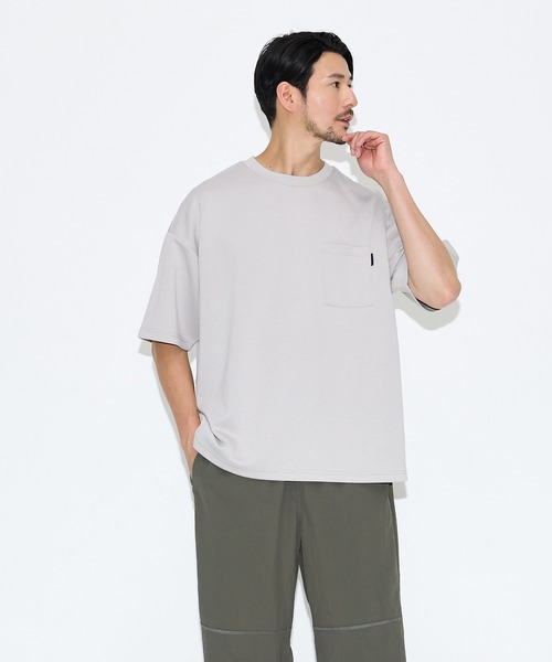 coca(coca)(コカ)の「\速乾・UVカット/ライトソフトジャージーポケット付きワイド半袖Tシャツ(Tシャツ/カットソー・メンズ・ホワイト/ネイビー/ライトグリーン/ライトグレー・L/XL/M)」の14枚目の写真