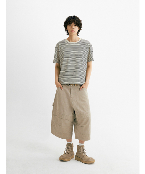 THEN OUR(デンアワー)の「ピグメントストライプクロップ半袖Tシャツ(クリーム)(Tシャツ/カットソー・メンズ・その他・X-LARGE/LARGE/MEDIUM)」の4枚目の写真