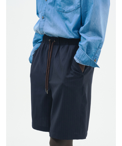 POKER FACE（ポーカーフェイス）の「BANDING BERMUDA PANTS WOOL SILK（その他パンツ・メンズ・その他・1/2/3）」の2枚目の写真