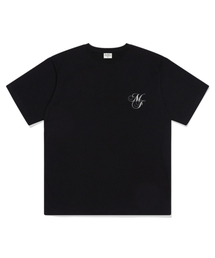 MORF スモールロゴプリントオーバーサイズ半袖Tシャツブラック