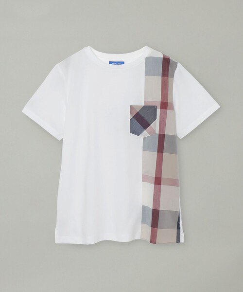 BLUE LABEL CRESTBRIDGE(ブルーレーベルクレストブリッジ)の「【一部店舗限定】パーシャルチェックポケットTシャツ(Tシャツ/カットソー・レディース・オフホワイト/ブラック・40/38)」の8枚目の写真