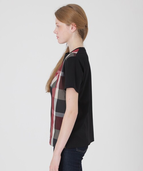 BLUE LABEL CRESTBRIDGE(ブルーレーベルクレストブリッジ)の「【一部店舗限定】パーシャルチェックポケットTシャツ(Tシャツ/カットソー・レディース・オフホワイト/ブラック・40/38)」の11枚目の写真