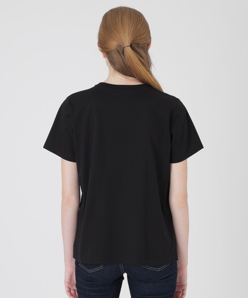 BLUE LABEL CRESTBRIDGE(ブルーレーベルクレストブリッジ)の「【一部店舗限定】パーシャルチェックポケットTシャツ(Tシャツ/カットソー・レディース・オフホワイト/ブラック・40/38)」の12枚目の写真
