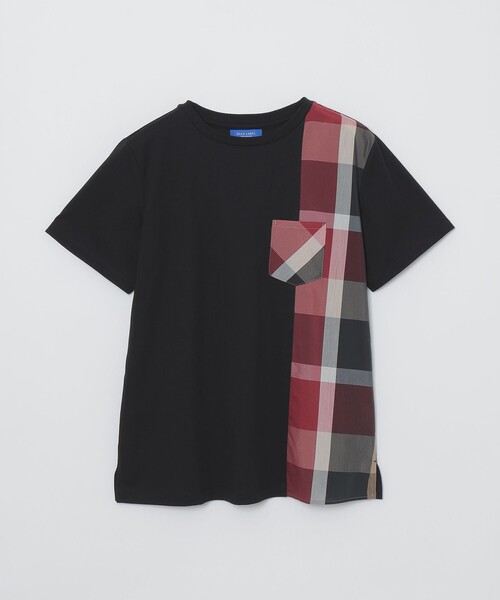BLUE LABEL CRESTBRIDGE(ブルーレーベルクレストブリッジ)の「【一部店舗限定】パーシャルチェックポケットTシャツ(Tシャツ/カットソー・レディース・オフホワイト/ブラック・40/38)」の14枚目の写真