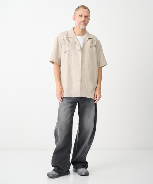 TANAKA(タナカ)の「【TANAKA/タナカ】別注THE SS SHIRT LINEN EMBROIDERY(シャツ/ブラウス・メンズ・オフホワイト・L/M)」の5枚目の写真