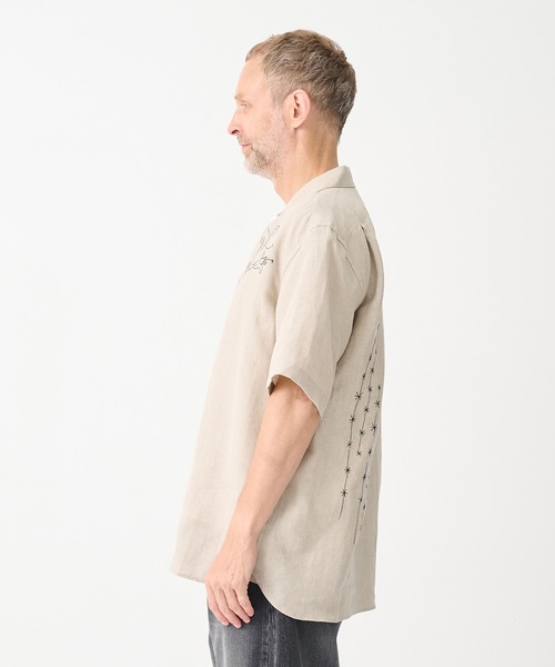 TANAKA(タナカ)の「【TANAKA/タナカ】別注THE SS SHIRT LINEN EMBROIDERY(シャツ/ブラウス・メンズ・オフホワイト・L/M)」の8枚目の写真