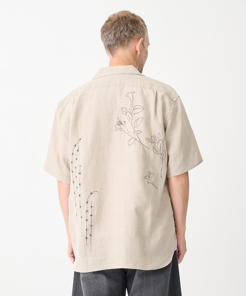 TANAKA(タナカ)の「【TANAKA/タナカ】別注THE SS SHIRT LINEN EMBROIDERY(シャツ/ブラウス・メンズ・オフホワイト・L/M)」の9枚目の写真