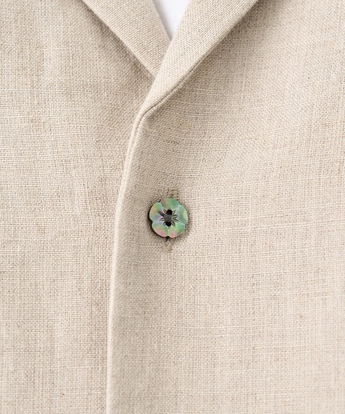 TANAKA(タナカ)の「【TANAKA/タナカ】別注THE SS SHIRT LINEN EMBROIDERY(シャツ/ブラウス・メンズ・オフホワイト・L/M)」の4枚目の写真