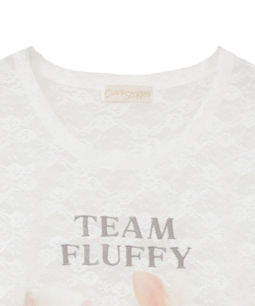 Candy Stripper(キャンディストリッパー)の「ANIMAL PRINT LACE Tシャツ(Tシャツ/カットソー・レディース・ブラック/オフホワイト・FREE)」の8枚目の写真