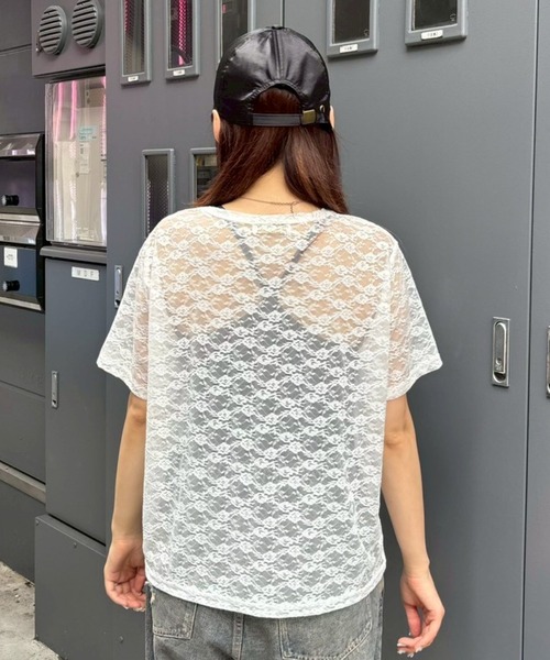 Candy Stripper(キャンディストリッパー)の「ANIMAL PRINT LACE Tシャツ(Tシャツ/カットソー・レディース・ブラック/オフホワイト・FREE)」の17枚目の写真