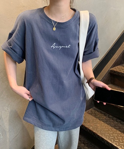 BACKYARD FAMILY(バックヤードファミリー)の「ロゴTシャツ オーバーシャツ(Tシャツ/カットソー・レディース・ホワイト/ダークグレー/ブラック/ネイビー・XL/M/L)」の4枚目の写真