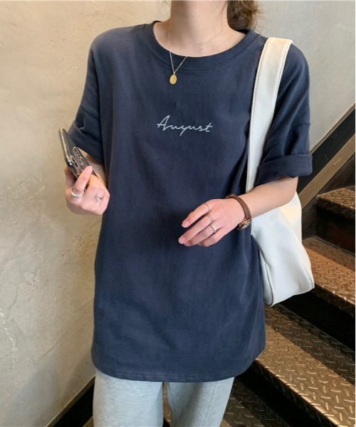 BACKYARD FAMILY(バックヤードファミリー)の「ロゴTシャツ オーバーシャツ(Tシャツ/カットソー・レディース・ホワイト/ダークグレー/ブラック/ネイビー・XL/M/L)」の7枚目の写真