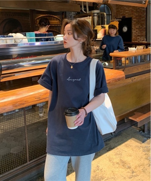 BACKYARD FAMILY(バックヤードファミリー)の「ロゴTシャツ オーバーシャツ(Tシャツ/カットソー・レディース・ホワイト/ダークグレー/ブラック/ネイビー・XL/M/L)」の9枚目の写真