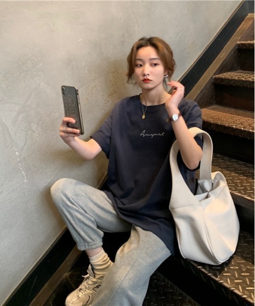 BACKYARD FAMILY(バックヤードファミリー)の「ロゴTシャツ オーバーシャツ(Tシャツ/カットソー・レディース・ホワイト/ダークグレー/ブラック/ネイビー・XL/M/L)」の12枚目の写真