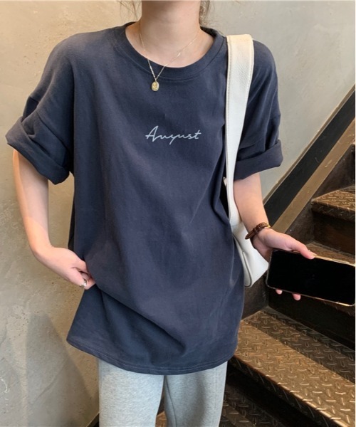 BACKYARD FAMILY(バックヤードファミリー)の「ロゴTシャツ オーバーシャツ(Tシャツ/カットソー・レディース・ホワイト/ダークグレー/ブラック/ネイビー・XL/M/L)」の13枚目の写真