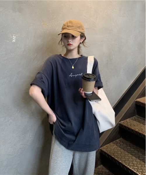 BACKYARD FAMILY(バックヤードファミリー)の「ロゴTシャツ オーバーシャツ(Tシャツ/カットソー・レディース・ホワイト/ダークグレー/ブラック/ネイビー・XL/M/L)」の16枚目の写真