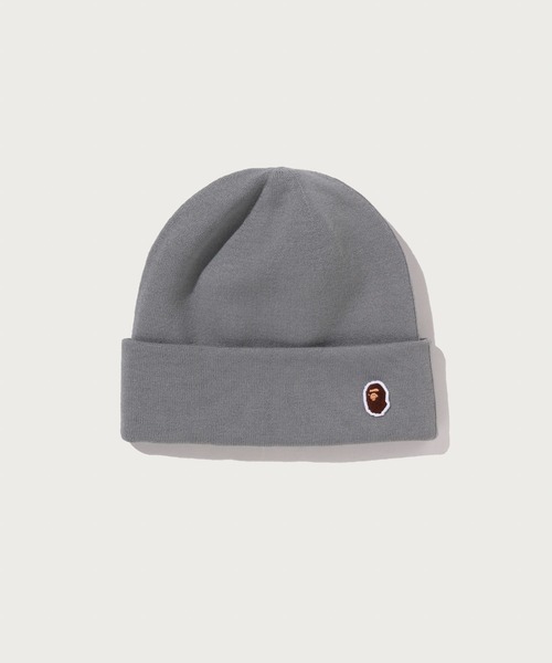 A BATHING APE(アベイシングエイプ)の「APE HEAD ONE POINT KNIT CAP(ニットキャップ/ビーニー・メンズ・ベージュ/ブラック/ネイビー/イエロー/グレー/オリーブ・FREE)」の3枚目の写真