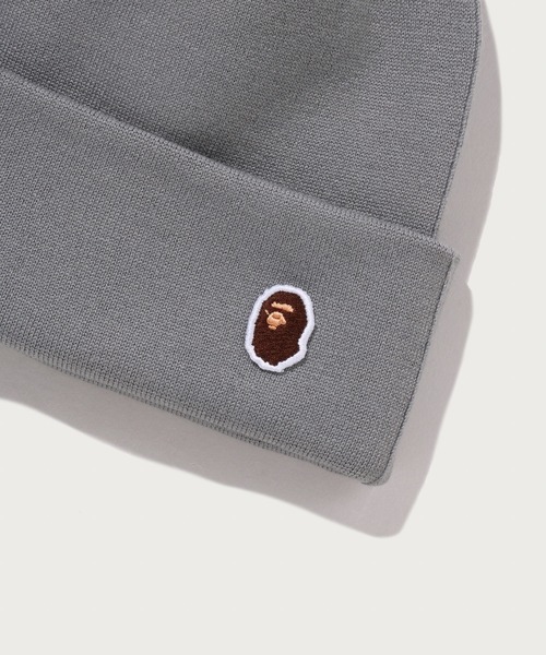 A BATHING APE(アベイシングエイプ)の「APE HEAD ONE POINT KNIT CAP(ニットキャップ/ビーニー・メンズ・ベージュ/ブラック/ネイビー/イエロー/グレー/オリーブ・FREE)」の8枚目の写真