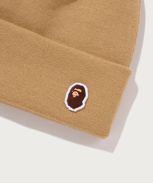 A BATHING APE(アベイシングエイプ)の「APE HEAD ONE POINT KNIT CAP(ニットキャップ/ビーニー・メンズ・ベージュ/ブラック/ネイビー/イエロー/グレー/オリーブ・FREE)」の9枚目の写真