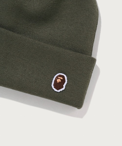 A BATHING APE(アベイシングエイプ)の「APE HEAD ONE POINT KNIT CAP(ニットキャップ/ビーニー・メンズ・ベージュ/ブラック/ネイビー/イエロー/グレー/オリーブ・FREE)」の10枚目の写真