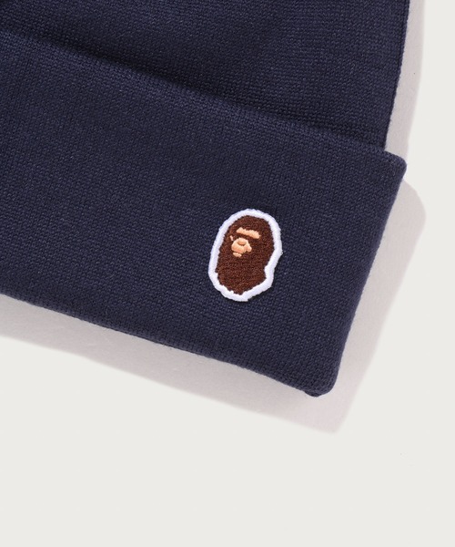 A BATHING APE(アベイシングエイプ)の「APE HEAD ONE POINT KNIT CAP(ニットキャップ/ビーニー・メンズ・ベージュ/ブラック/ネイビー/イエロー/グレー/オリーブ・FREE)」の11枚目の写真