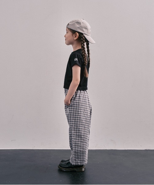 GROOVY COLORS(グルービーカラーズ)の「Cotton Dobby Ombre Plaid Pants(デニムパンツ・キッズ・ネイビー・125cm/115cm)」の6枚目の写真