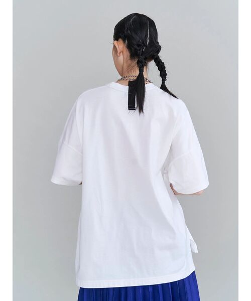 UN3D.（アンスリード）の「BLEED PAINT T-SH / ブリードペイントTシャツ（Tシャツ/カットソー・レディース・ホワイト・44/38）」の3枚目の写真