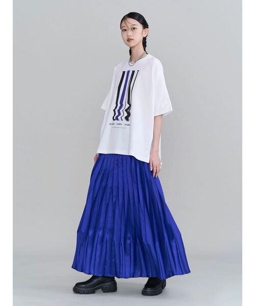 UN3D.（アンスリード）の「BLEED PAINT T-SH / ブリードペイントTシャツ（Tシャツ/カットソー・レディース・ホワイト・44/38）」の6枚目の写真
