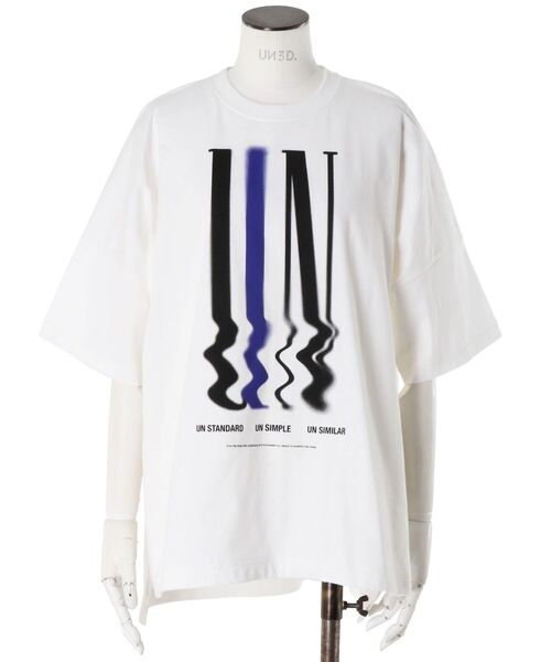 UN3D.（アンスリード）の「BLEED PAINT T-SH / ブリードペイントTシャツ（Tシャツ/カットソー・レディース・ホワイト・44/38）」の9枚目の写真
