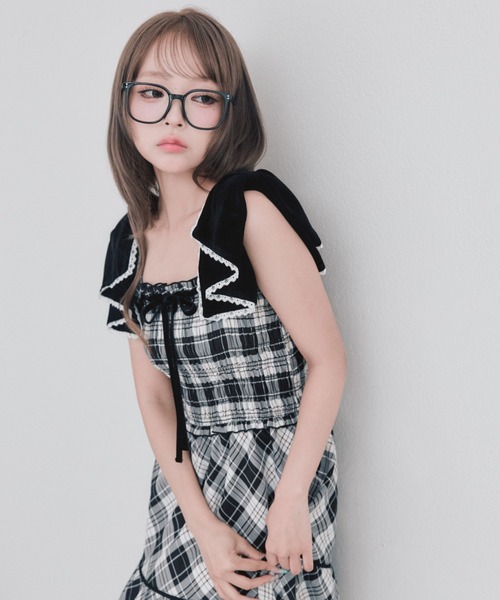 OLIVE des OLIVE（オリーブデオリーブ）の「リボン付ティアードキャミワンピ（ワンピース・レディース・ブラック/ブラウン/アイボリー・FREE）」の9枚目の写真